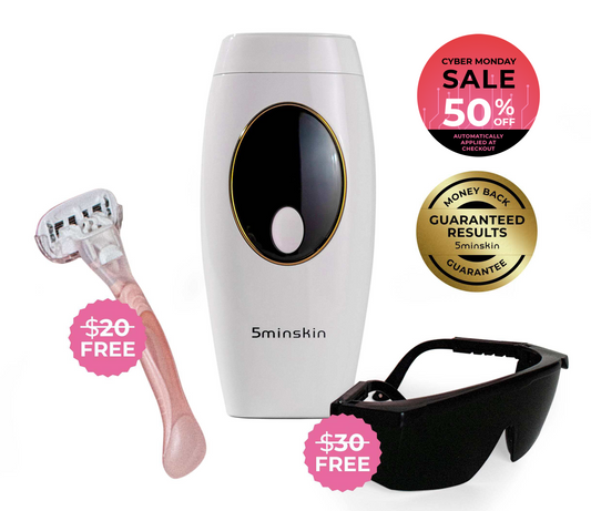 5MINSKIN AT-HOME LASER HAIR REMOVAL HANDSET - 50% OFF CYBER MONDAY SALE