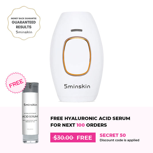 5MINSKIN LASER HÅRFJERNING HÅNDSETT FOR HJEMMEBRUK