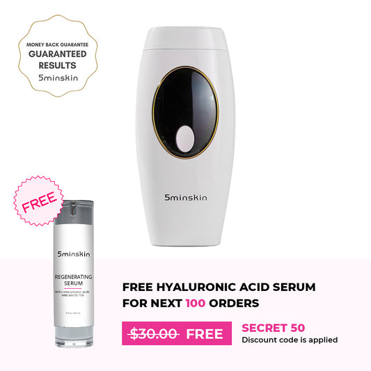 5MINSKIN LASER HÅRFJERNING HÅNDSETT FOR HJEMMEBRUK