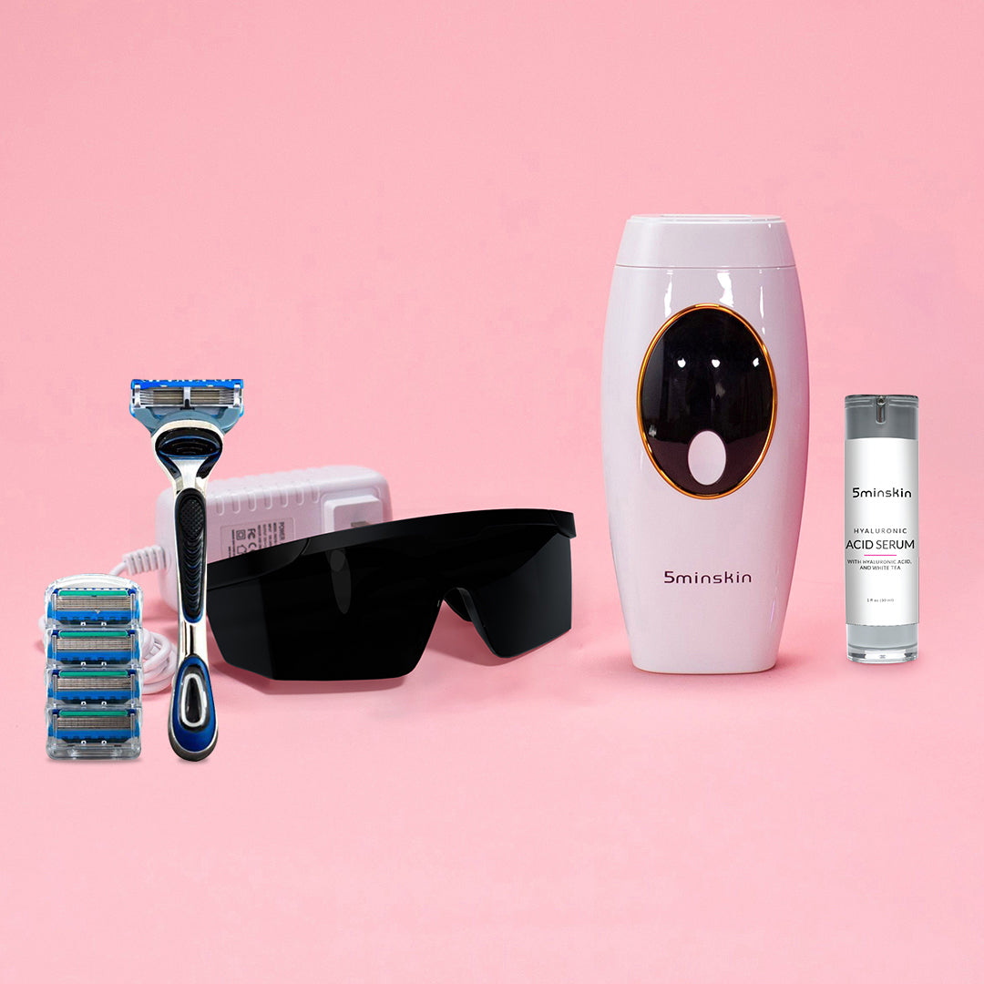 5MINSKIN LASER HÅRFJERNING HÅNDSETT FOR HJEMMEBRUK