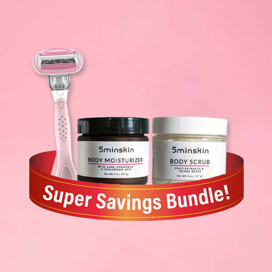 IPL Barberhøvel + Aloe Fuktighetskrem + Eksfolierende Krem