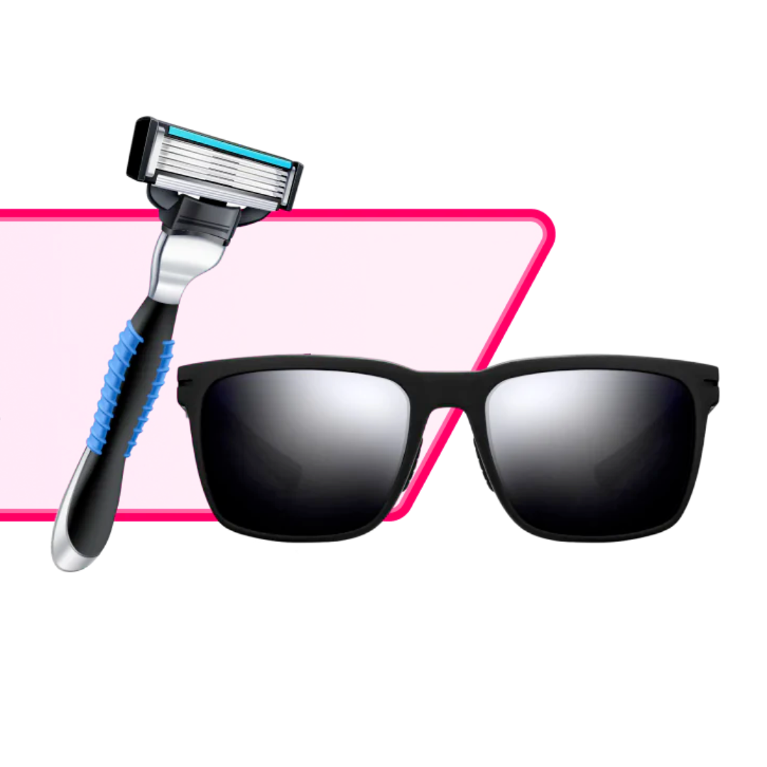 IPL Blocker-zonnebril en scheermesset