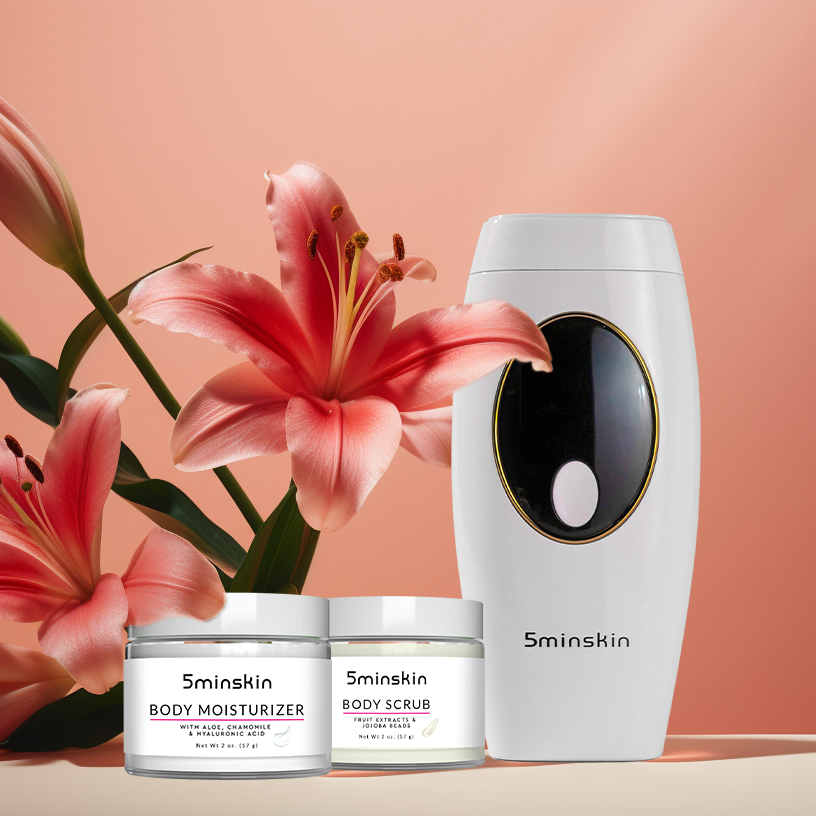 IPL Barberkit - Aloe Fuktighetskrem + Kroppsskrubb + Barberblader (Håndsett IKKE inkludert)